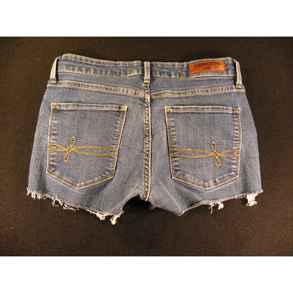 LEVIS Denizen Womens CUTOFF JEAN SHORTS 4S/C Blue Denim Low Rise MODERN - Picture 2 of 9